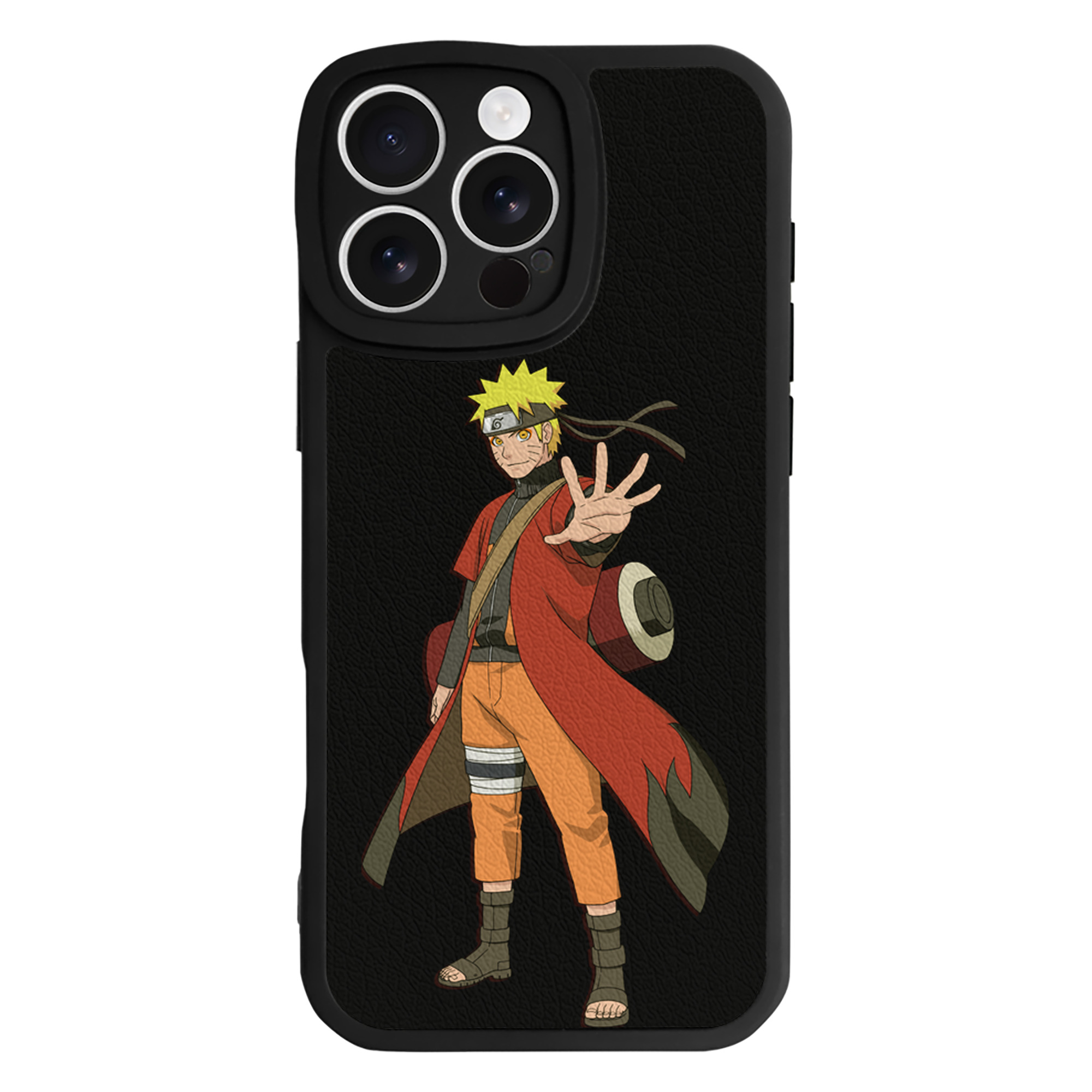 （画像用） NARUTO -ナルト- うずまき ナルト Uzumaki Naruto 【iPhone 16シリーズ対応】シリコンスマホケース（レザー調） 材質：シリコン